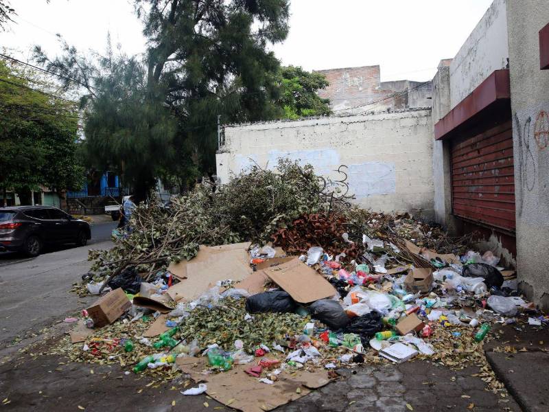 La acumulación de basura en plena zona comercial de Comayagüela afecta la imagen, genera malos olores y pone en riesgo la salud de la población.