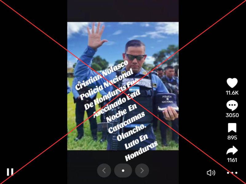 Captura de pantalla a una publicación de TikTok hecha el 9 de diciembre de 2024.