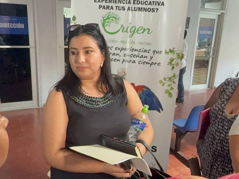 La docente Karla Mejía realizó la denuncia este miércoles en la departamental.