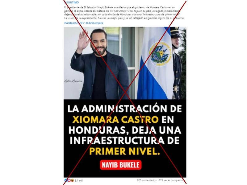 Captura de pantalla a una publicacion de Facebook hecha el 18 de febrero de 2026.