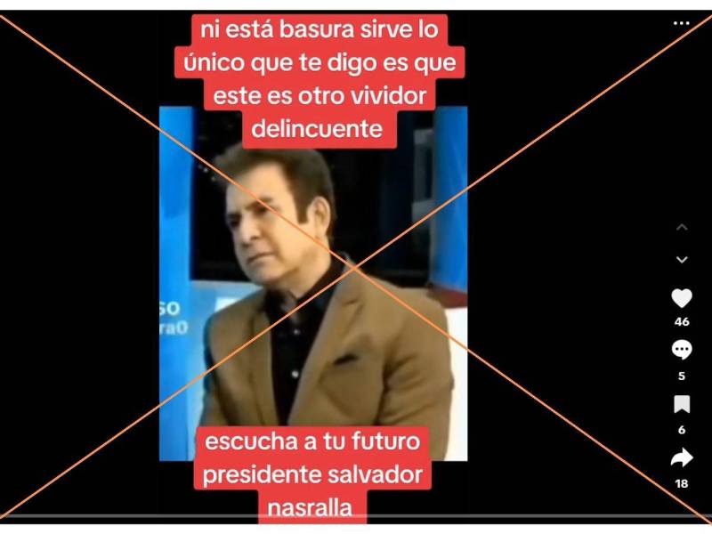 Captura de pantalla a una publicación de TikTok hecha el 20 de noviembre de 2025.