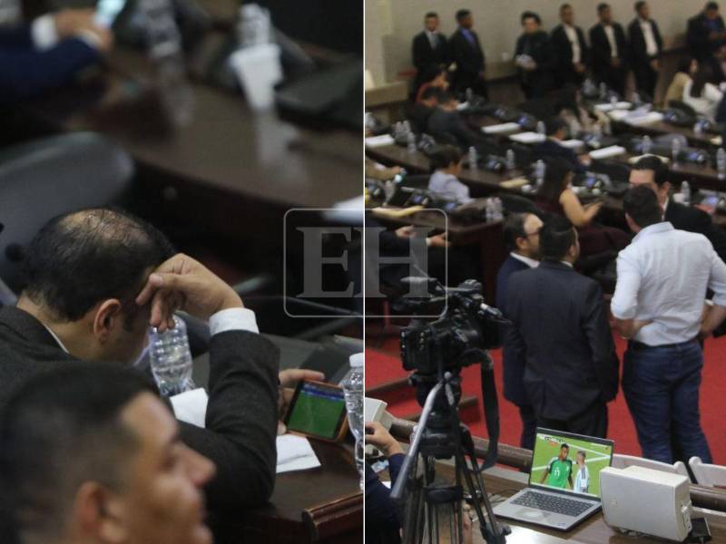 La sesión del Congreso Nacional (CN) este 16 de junio se realizó con una particularidad: diputados y periodistas viendo el Argentina vs Argelia. Estas fueron las imágenes captadas por EL HERALDO.