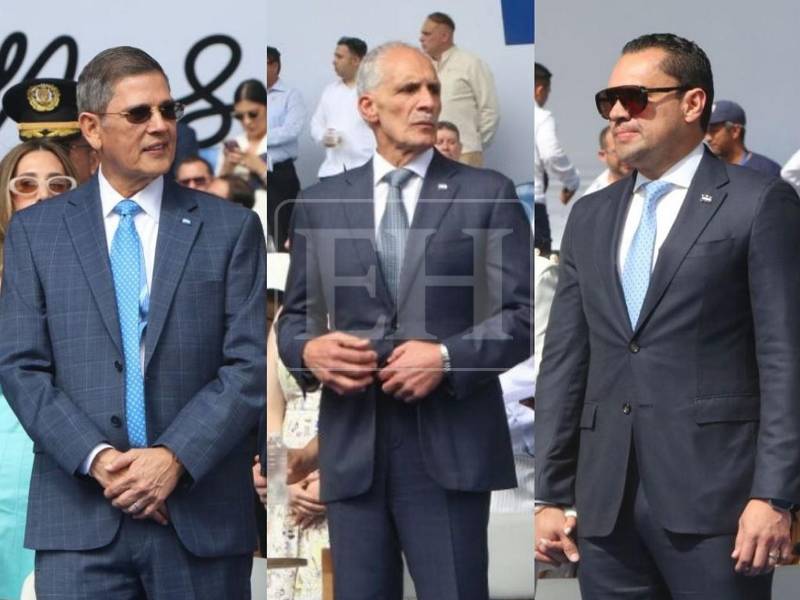 Los representantes del Ejecutivo, Legislativo y Judicial asistieron a los actos conmemorativos por el 205 aniversario de la independencia de Honduras. Así lucieron durante el evento.