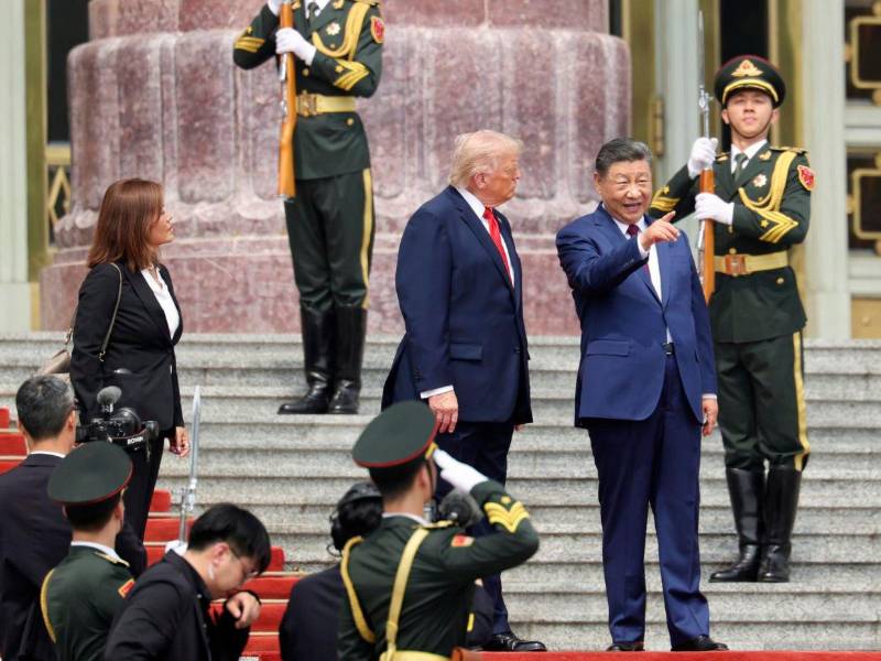 El presidente de China, Xi Jinping, recibió este jueves a su homólogo Donald Trump. Aquí las imágenes.