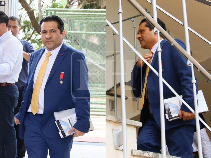 El magistrado del Tribunal de Justicia Electoral (TJE), Mario Morazán, llegó este lunes -13 de abril- al Congreso Nacional (CN) para comparecer en la audiencia de juicio político programada en su contra.