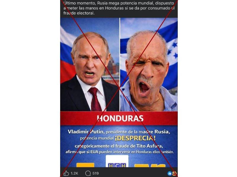 Captura de pantalla a una publicación en Facebook hecha el 1 de enero del 2025.