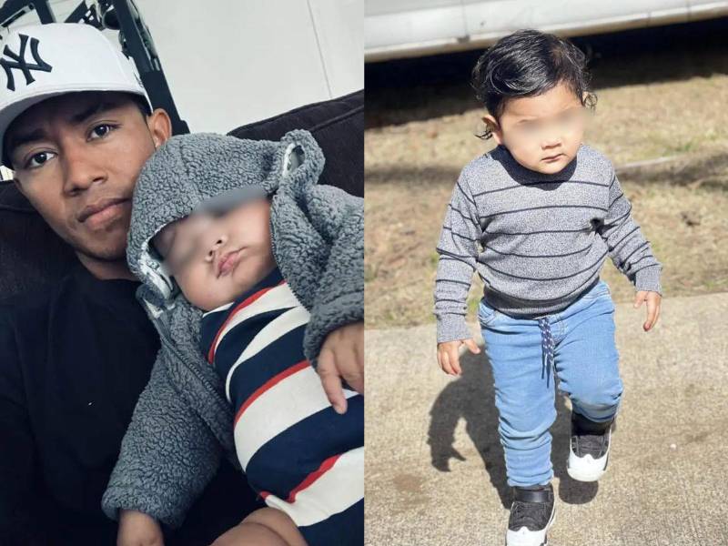 En la foto figura el pequeño Jared, junto a su padre Orlin Dariel Rodríguez; ambos murieron en Alabama, Estados Unidos.