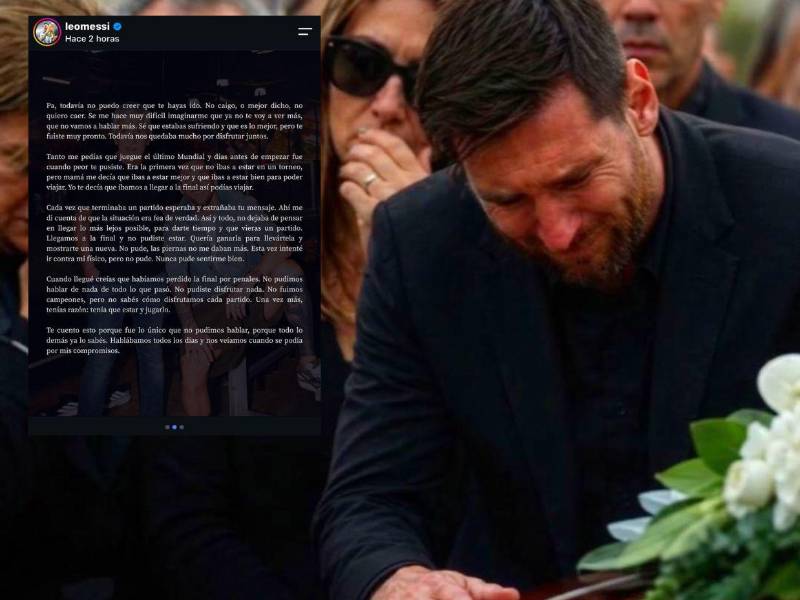 Tras la muerte de su padre, Jorge Messi, quien falleció el pasado sábado a los 68 años, Lionel Messi publicó una fotografía junto a él acompañada de un extenso mensaje en el que expresó su dolor por su partida. ¿Se despide del fútbol tras esta pérdida? Esto dice la carta.