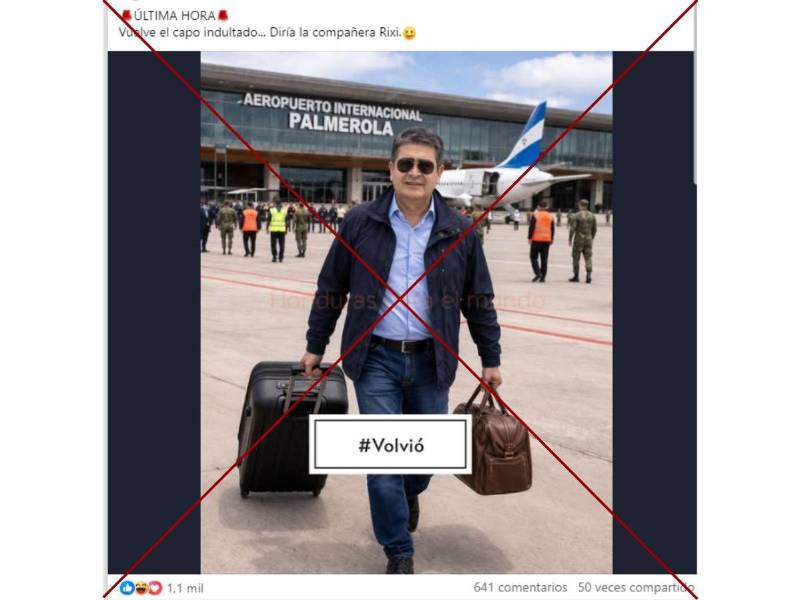 Captura de pantalla a una publicación de Facebook hecha el 27 de marzo de 2026.