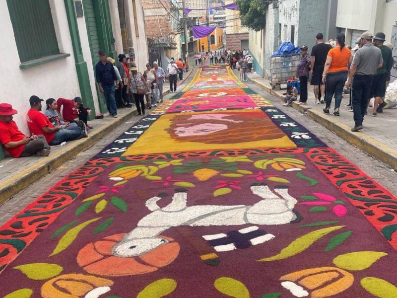 Tras años de rehabilitación de la avenida, las alfombras vuelven a Cervantes, recordando décadas de historia, fe y expresión artística en la capital.