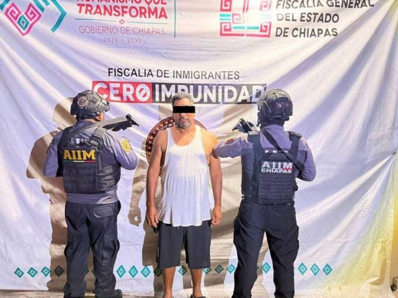 Ledvin Alexander N fue aprehendido el pasado 4 de octubre en el municipio de Huixtla en Chiapas, México.