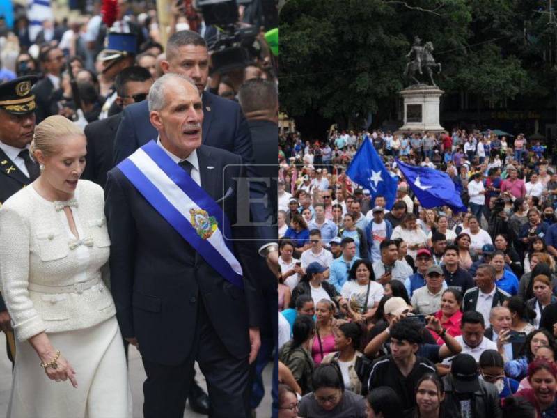 Cientos de simpatizantes nacionalistas abarrotaron las principales avenidas del centro de Tegucigalpa. Luego de su discurso oficial, Asfura salió a saludarlos personalmente.