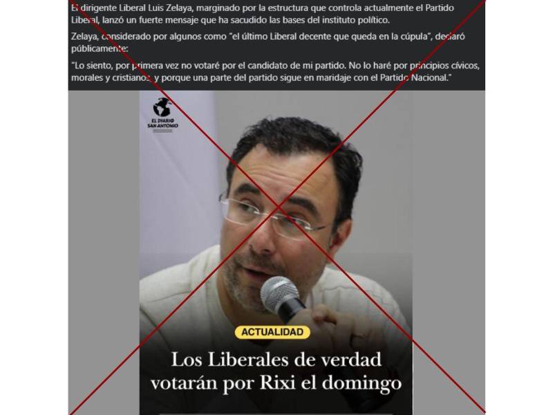 Captura de pantalla a una publicación de Facebook hecha el 28 de noviembre de 2025, adaptada a esta cartela.