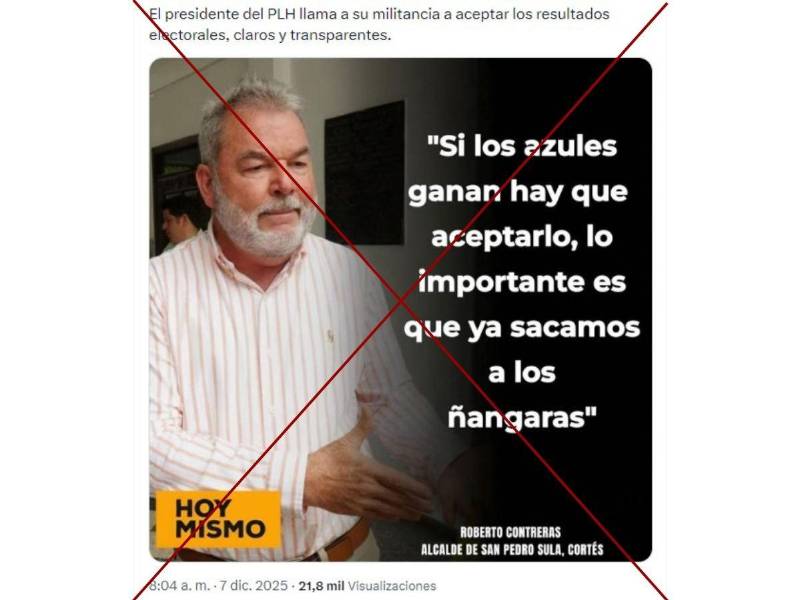 Captura de pantalla a una publicación de X hecha el 8 de diciembre de 2025.