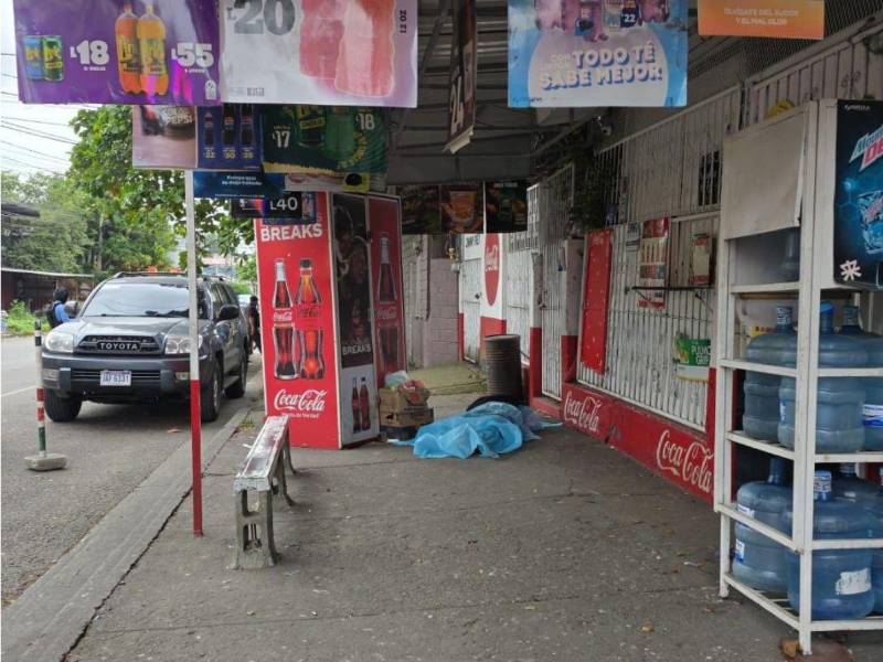 Escena donde quedó el cuerpo de René Altamirano.