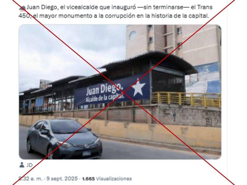 Captura de pantalla a una publicación de X hecha el 9 de septiembre de 2025.