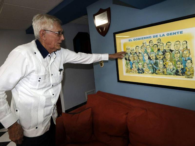Don German Mostró una galería de los funcionarios del gobierno del expresidente Ricardo Maduro en una caricatura.