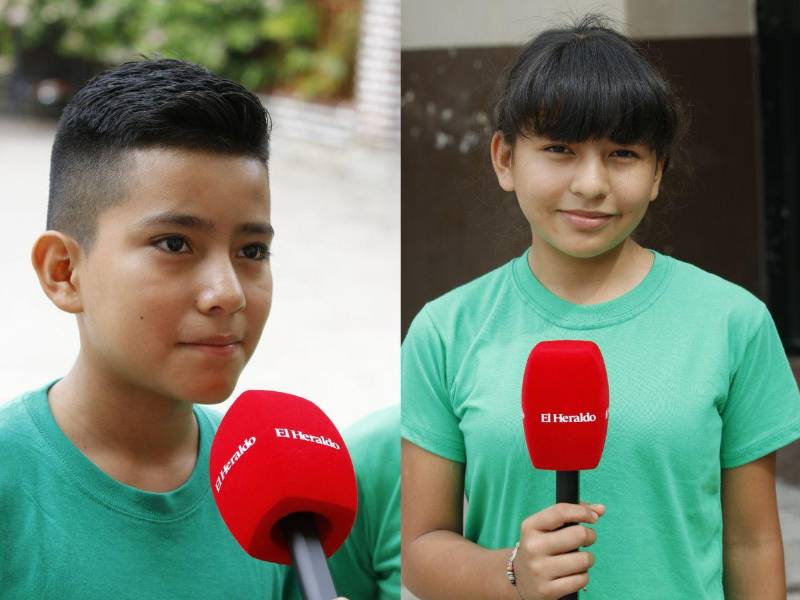 Carlos López y Liara Ramírez, estudiantes del CEB Lempira, comparten cómo fue su experiencia aprendiendo sobre economía circular.