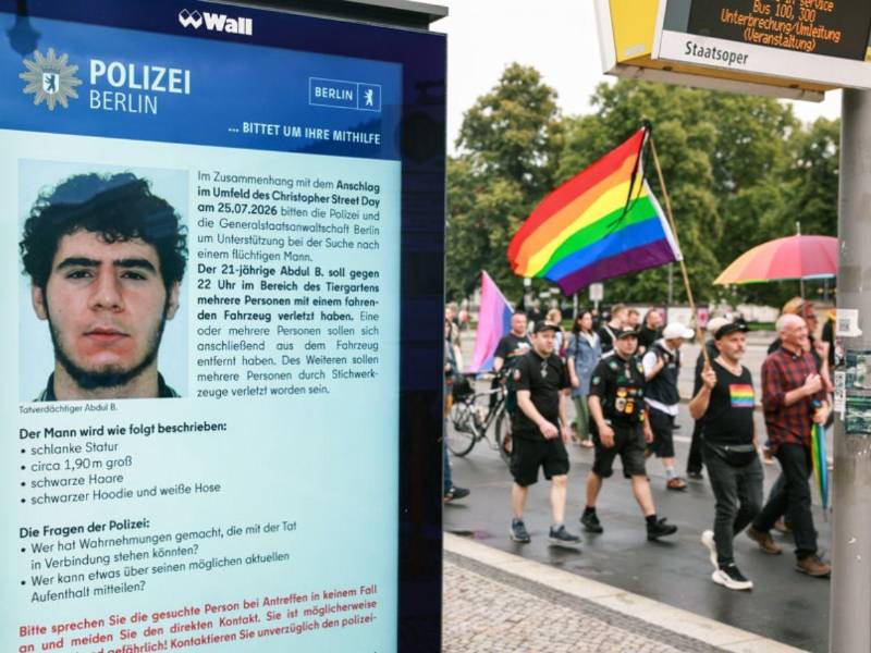 Una persona perdió la vida y otras 29 quedaron heridas, algunas de ellas de gravedad, en un atropello múltiple ocurrido este sábado 25 de julio de 2026, en Berlín, Alemania, durante la celebración del Día del Orgullo LGBTI+.