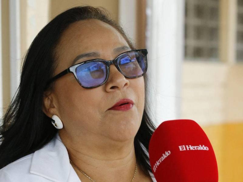 La licenciada Gladys Ramírez, maestra guía del CEB Roberto Suazo Córdova, recibió con brazos abiertos al equipo de EL HERALDO y SERNA.