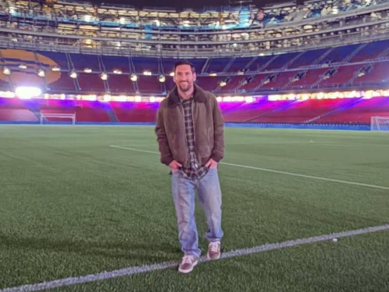Lionel Messi asombró a todos al dejar fotos horas después de haber pasado realizando una visita sorpresa en lo que fue su casa, el Spotify Camp Nou de Barcelona