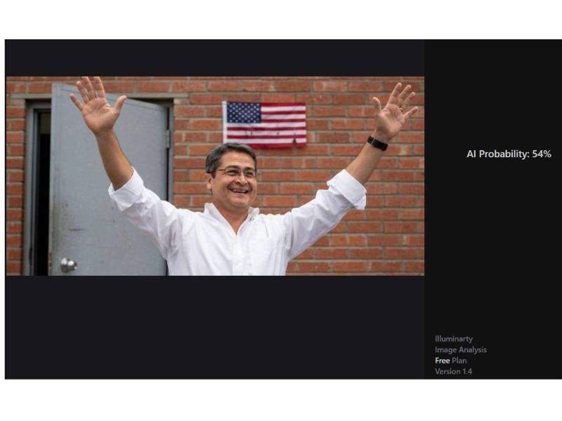 Captura de pantalla a los resultados de Iluminarty sobre el análisis de la imagen.