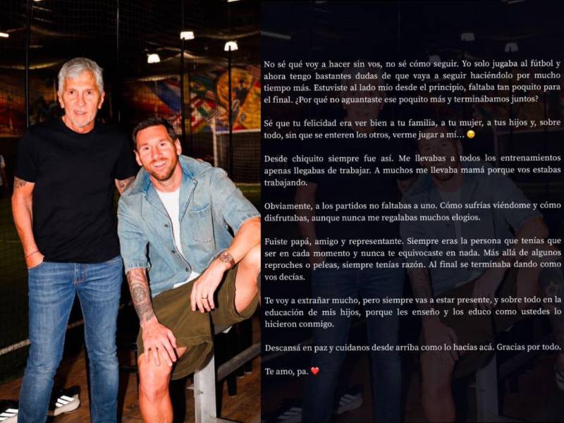 Lionel Messi recordó con dolor a su padre Jorge en una emotiva carta de despedida.