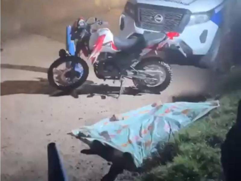 Escena donde quedó el cuerpo sin vida del joven.