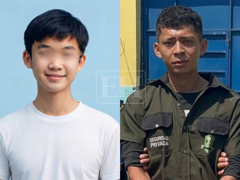Un guardia de seguridad, identificado como Sandro Josué Martínez, de 23 años, fue detenido por el asesinato de un adolescente de origen chino en la capital de Honduras.