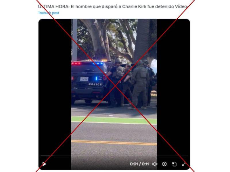 Captura de pantalla a una publicación de X hecha el 11 de septiembre de 2025.