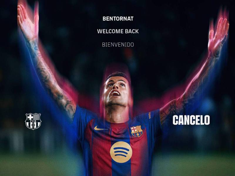 Con esta imagen el Barcelona hizo oficial el regreso de Cancelo.