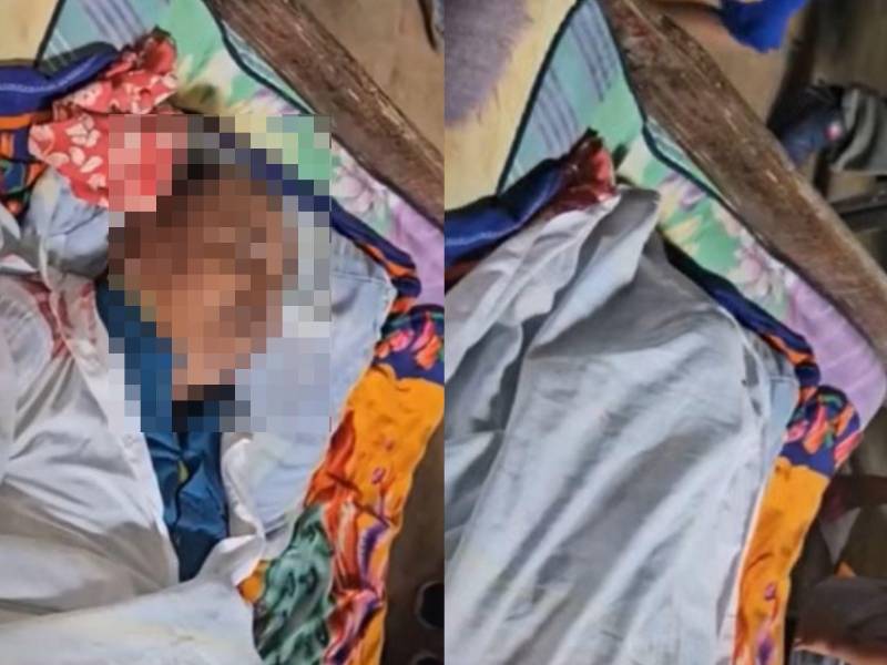 El cuerpo de Borjas fue cubierto con una sábana.