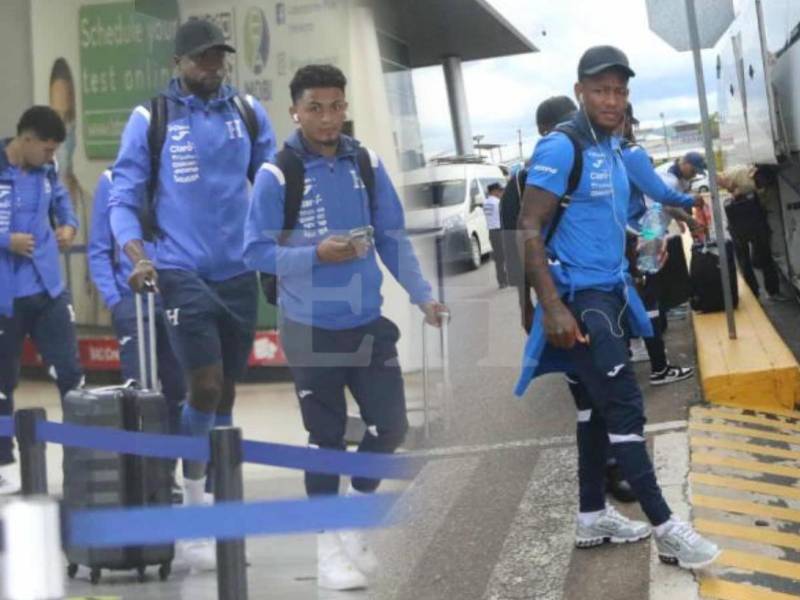 Los seleccionados de Honduras arribaron al aeropuerto Toncontín de Tegucigalpa luego de haber sido superados por Nicaragua en la penúltima jornada de la eliminatoria