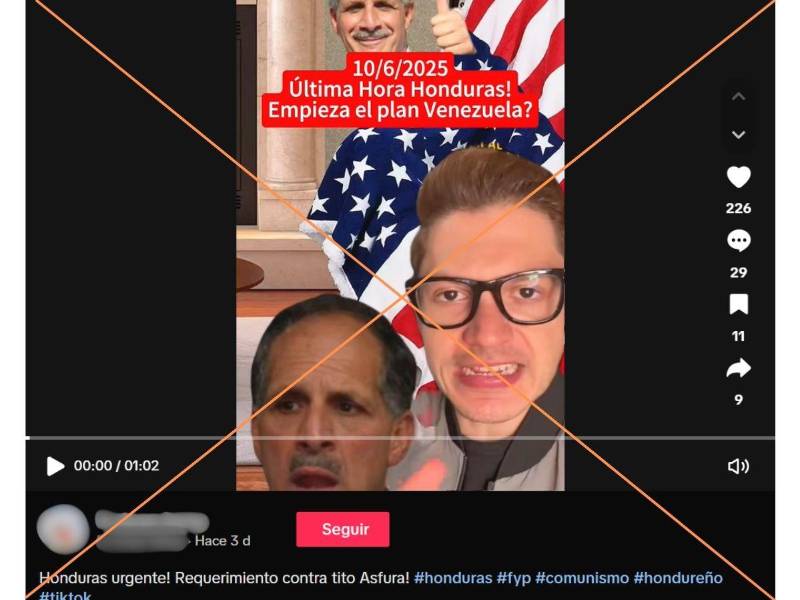 Captura de pantalla a una publicación de TikTok hecha el 9 de octubre de 2025.