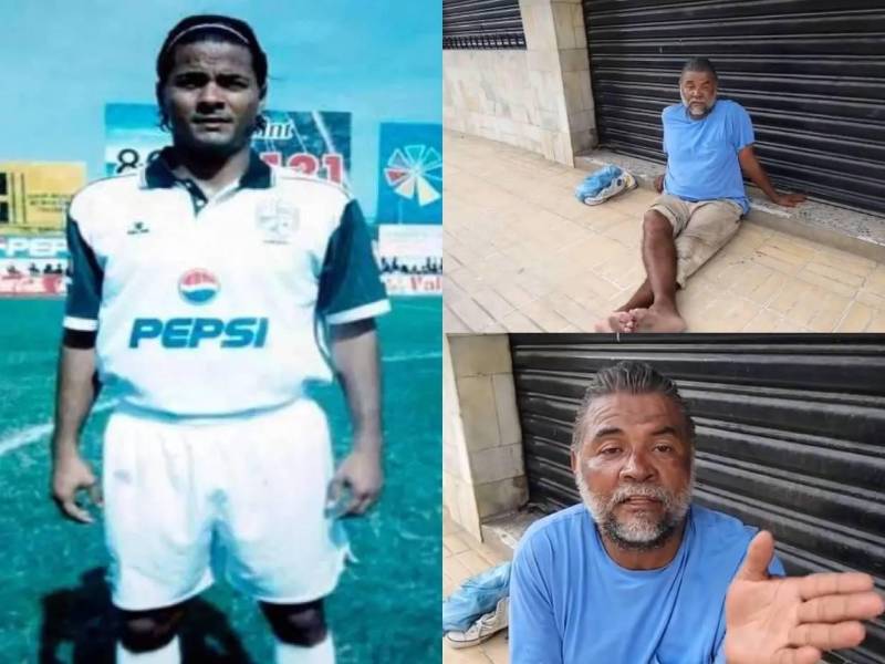 Recordado futbolista hondureño cae en las garras de los vicios y vive en la calle. Así fue captado en penoso estado.