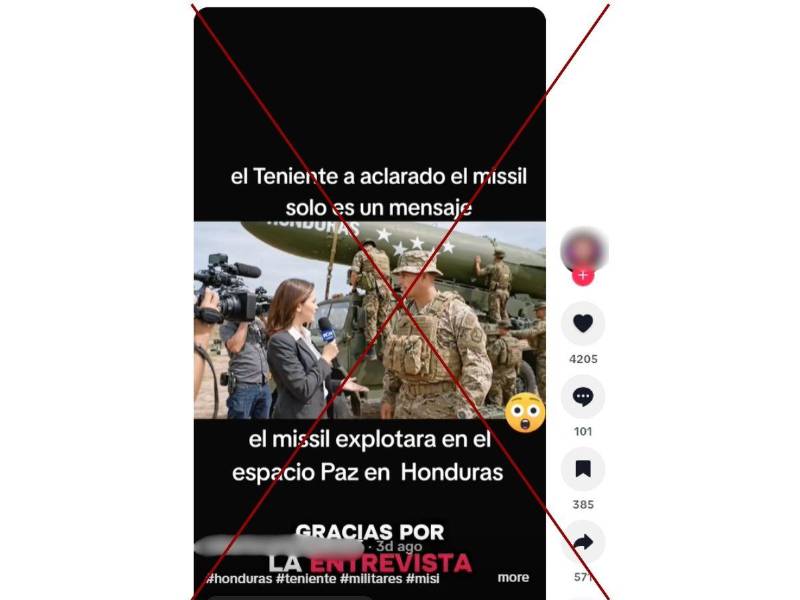 Captura de pantalla a una publicación de TikTok hecha el 10 de marzo de 2026.