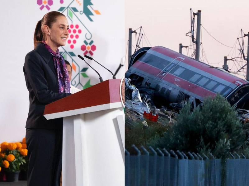 Ocho mexicanos viajaban en alguno de los trenes involucrados en el incidente, detalló Sheinbaum.