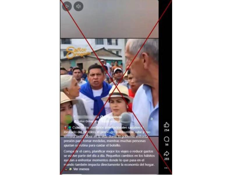 Captura de pantalla a una publicación de Facebook hecha el 13 de marzo de 2026.