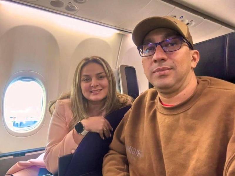 El paracaidista Ever Maldonado, en compañía de su esposa, realizó el viaje a Estados Unidos.