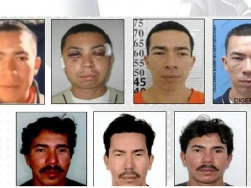 Fotografía facilitada por la Policía Nacional de Ecuador, de los cambios de imagen de Wilmer Chavarría ('Pipo'), el máximo líder de Los Lobos.