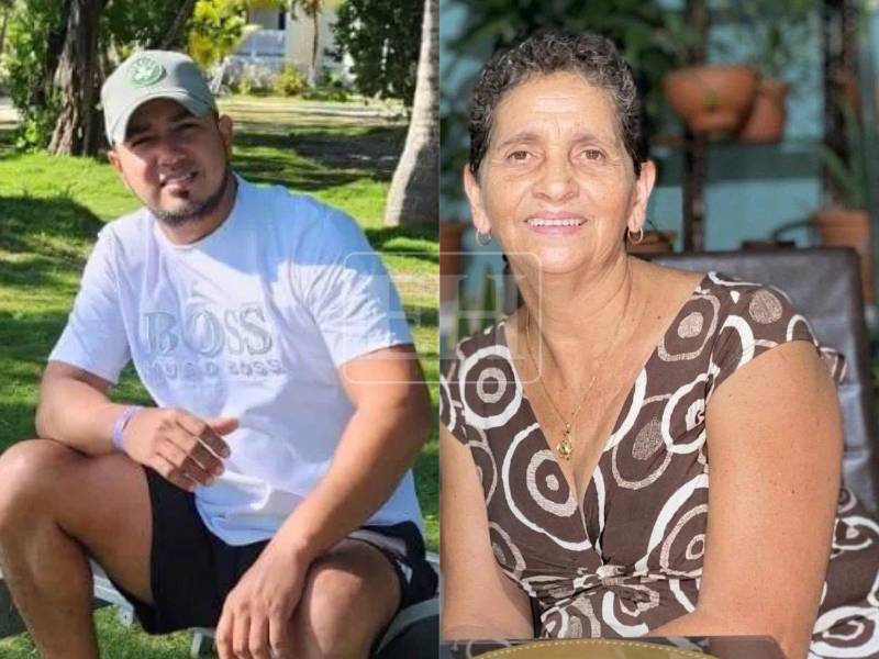 En la fotografía figuran Favio Sarmiento y, a su lado, su madre Isidora Padilla, ambos acribillados al interior de su carro frente al instituto José Trinidad Reyes de San Pedro Sula.