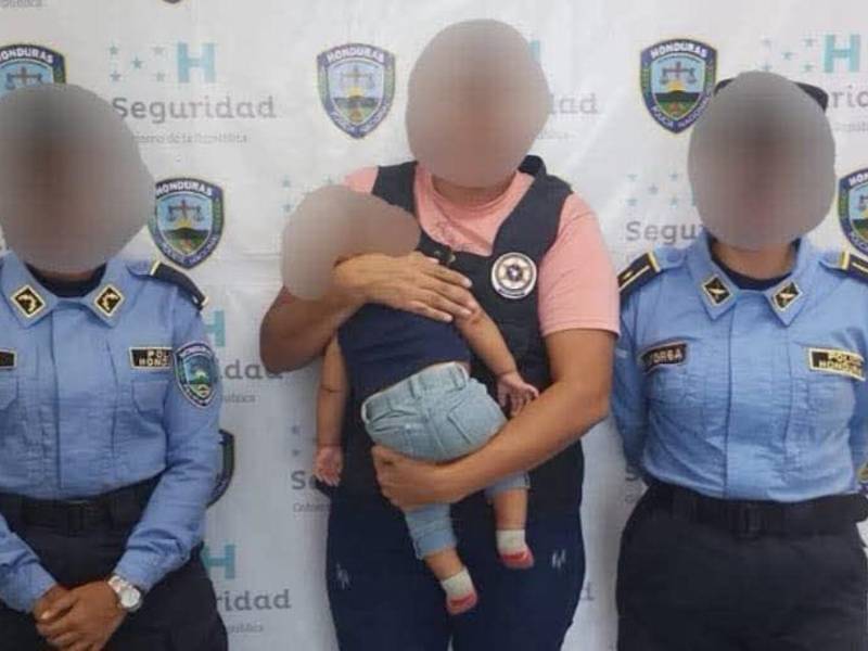 El bebé fue resguardado por los agentes de la DPI y entregado a su madre después de ser recuperado.