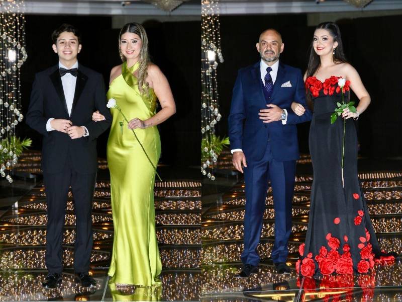 Al pie de la escalinata, padres y madres aguardaban a sus hijos con una mezcla de orgullo y emoción. Así se vivió el desfile de padres e hijos en la Prom Night de Dowal School.