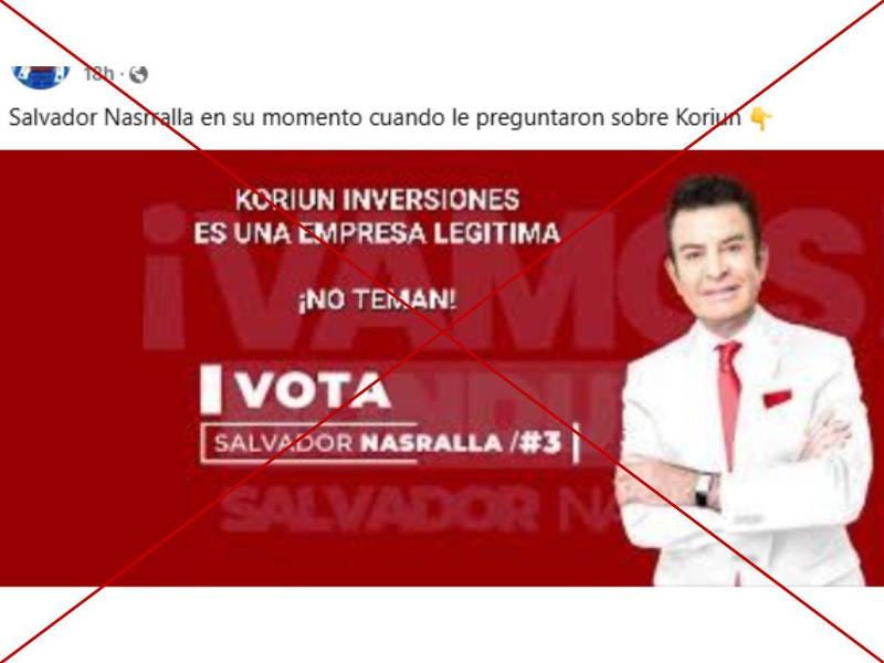 Captura de pantalla a una publicación de Facebook hecha el 24 de abril de 2025.