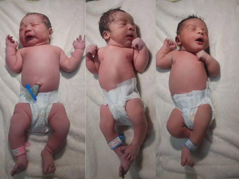 Ellos son los tres pequeños nacidos en San Pedro Sula.