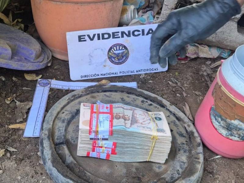 El total del dinero incautado -en billetes de diferentes países- asciende a más de medio millón de lempiras.