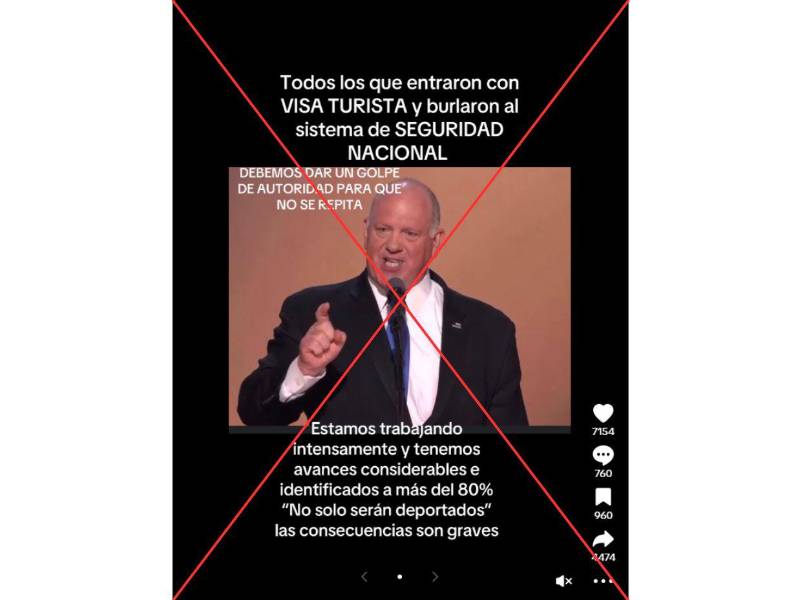 Captura de pantalla a una publicación de TikTok hecha el 27 de enero de 2025