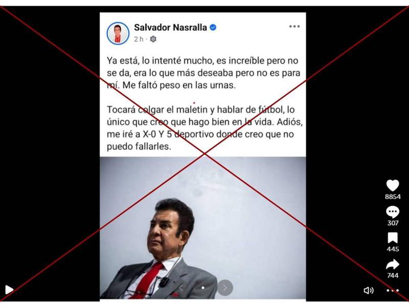 Captura de pantalla a una publicación de Facebook hecha el 5 de diciembre de 2025.