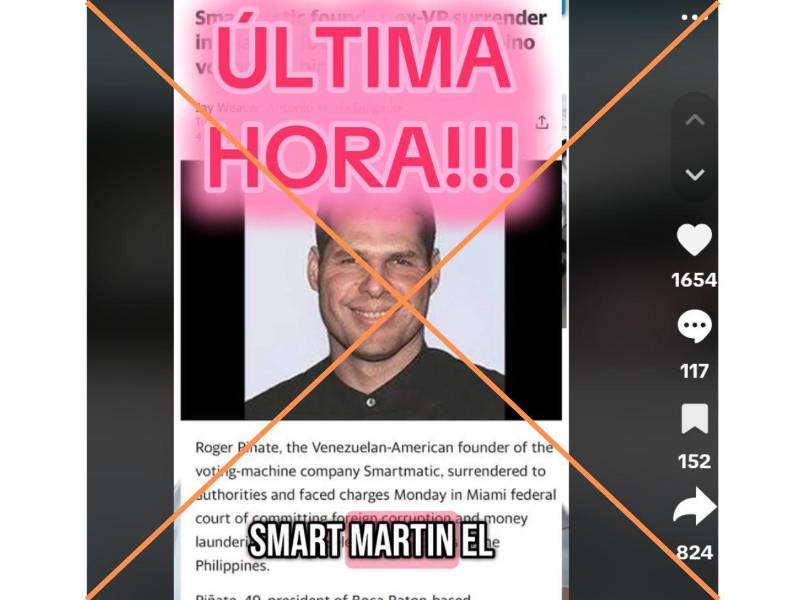 Captura de pantalla a una publicación de TikTok hecha el 24 de febrero de 2025.