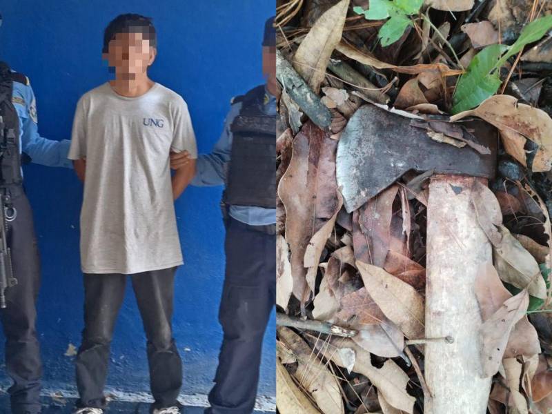Un hombre fue capturado por las autoridades acusado del delito de homicidio en Jesús de Otoro, Intibucá, en el occidente de Honduras, tras asesinar a su padrastro con un arma blanca tipo hacha.